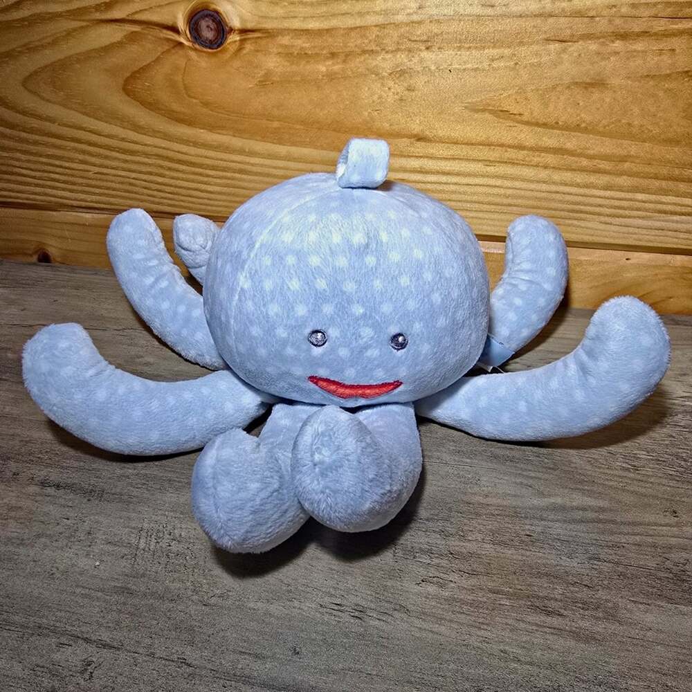 Baby Aspen Octopus Plush Baby Toy Blue With Polka Dot Stuffed Animal
